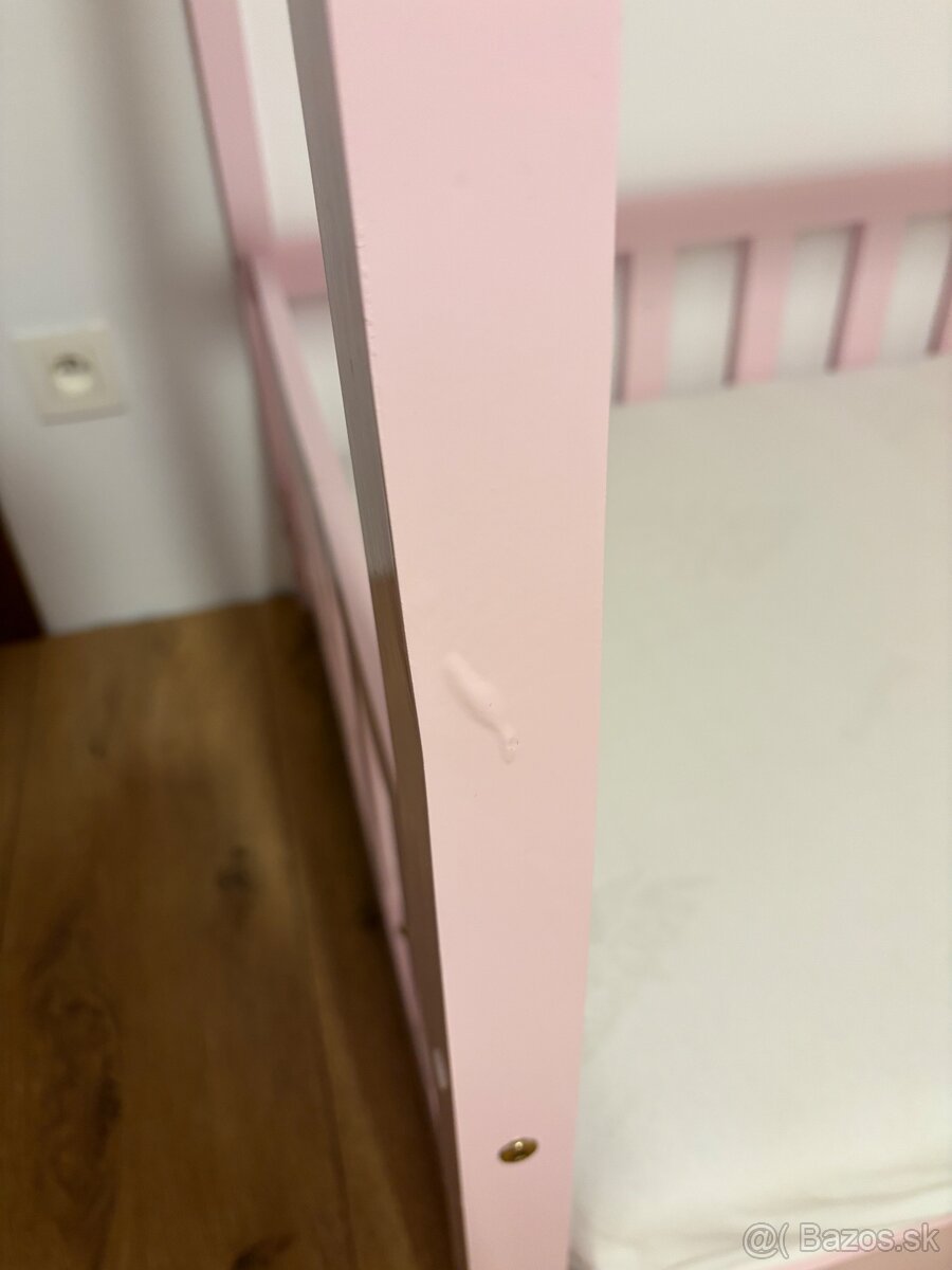 Domčeková posteľ 80x160 ružová - 2