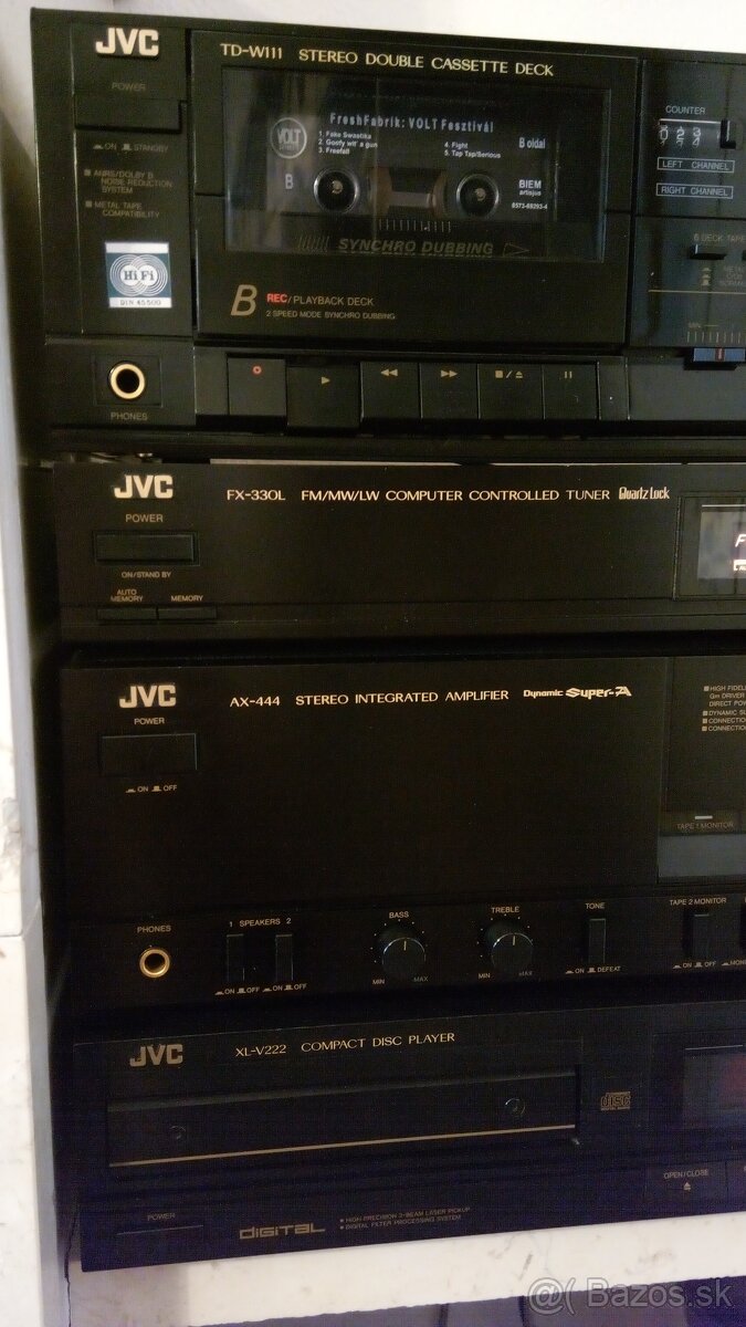 Predám HIFI JVC-zosilnovač, CD prehrávač, rádio, magnetofon - 2