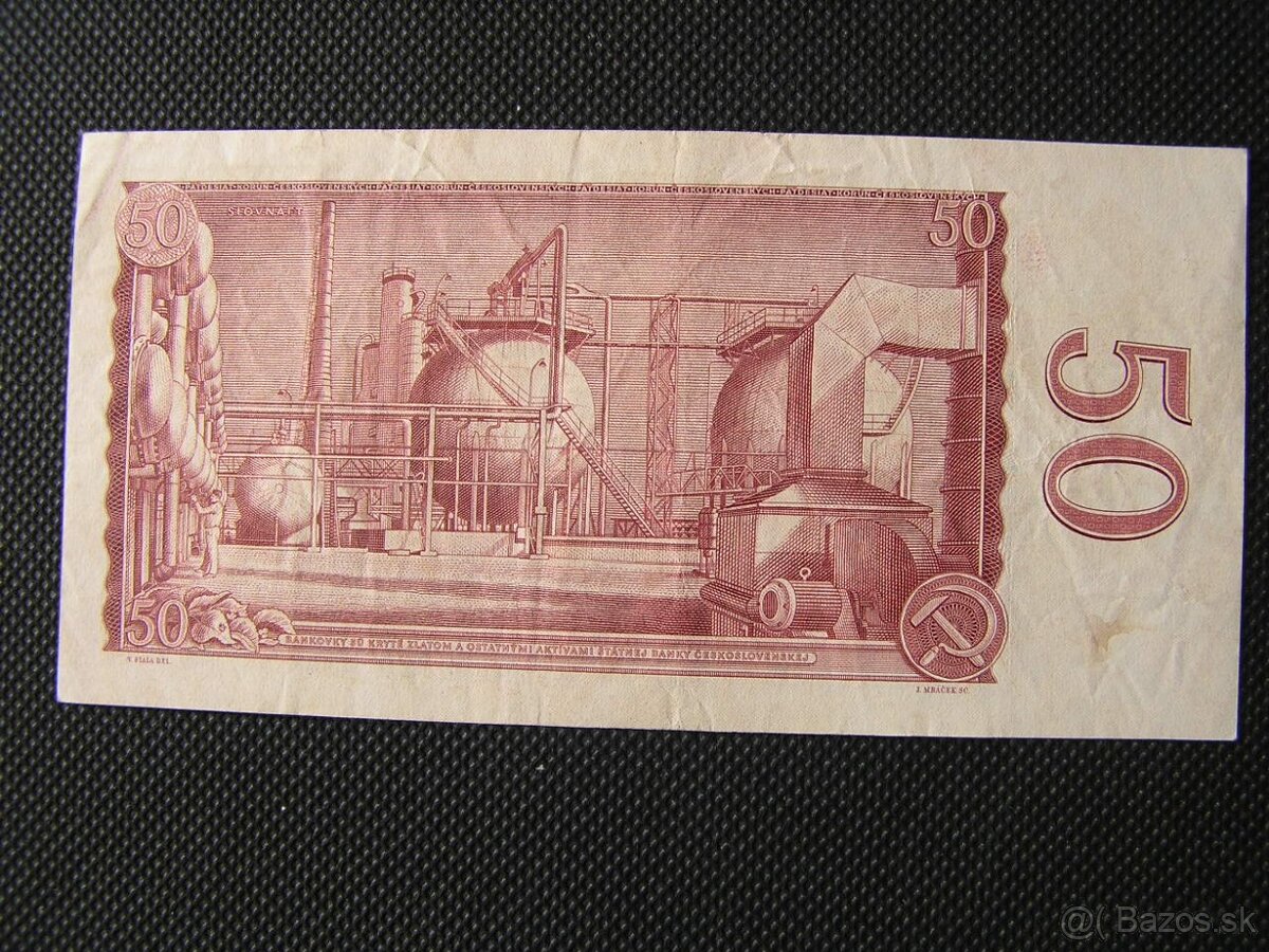 ČESKOSLOVENSKÉ BANKOVKY: 50 KČS - 1964 - 2
