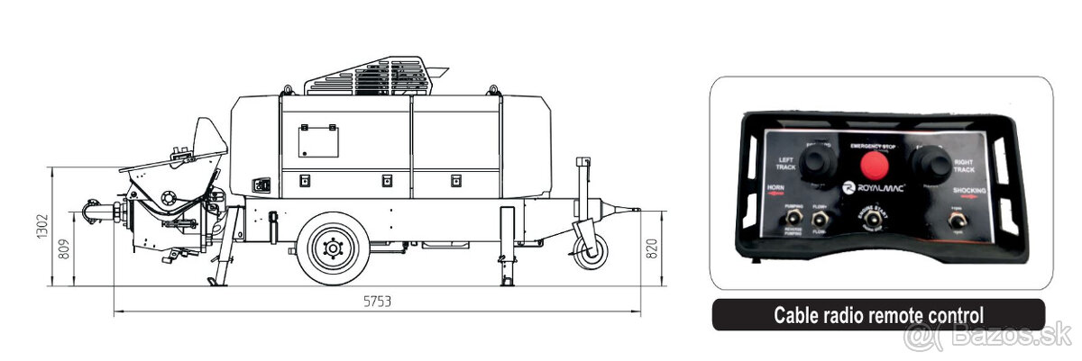 Betónové čerpadlo Royalmac SP149D - 2