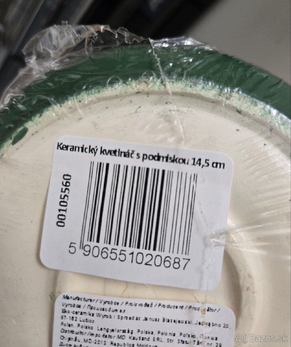 predám kvetináč keramický s kvetmi - 2