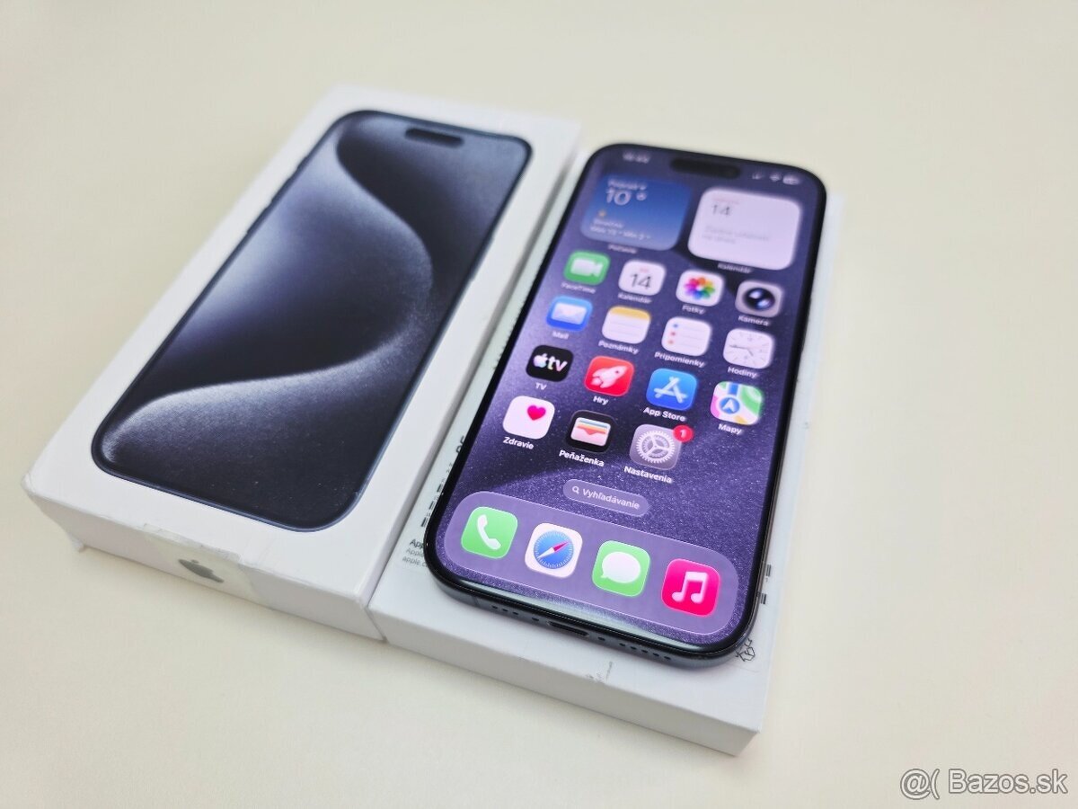 Apple iphone 15 PRO 256GB BLUE TITANIUM,BATERKA 100% - 2