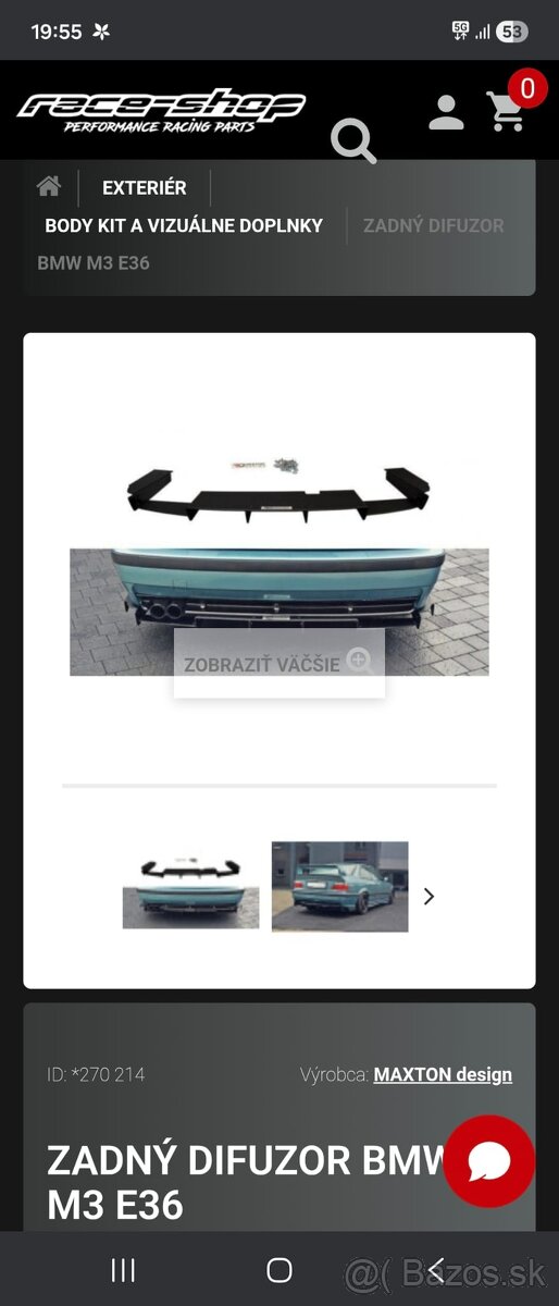 zadný difúzor Maxton Design pre BMW M3 E36 - 2