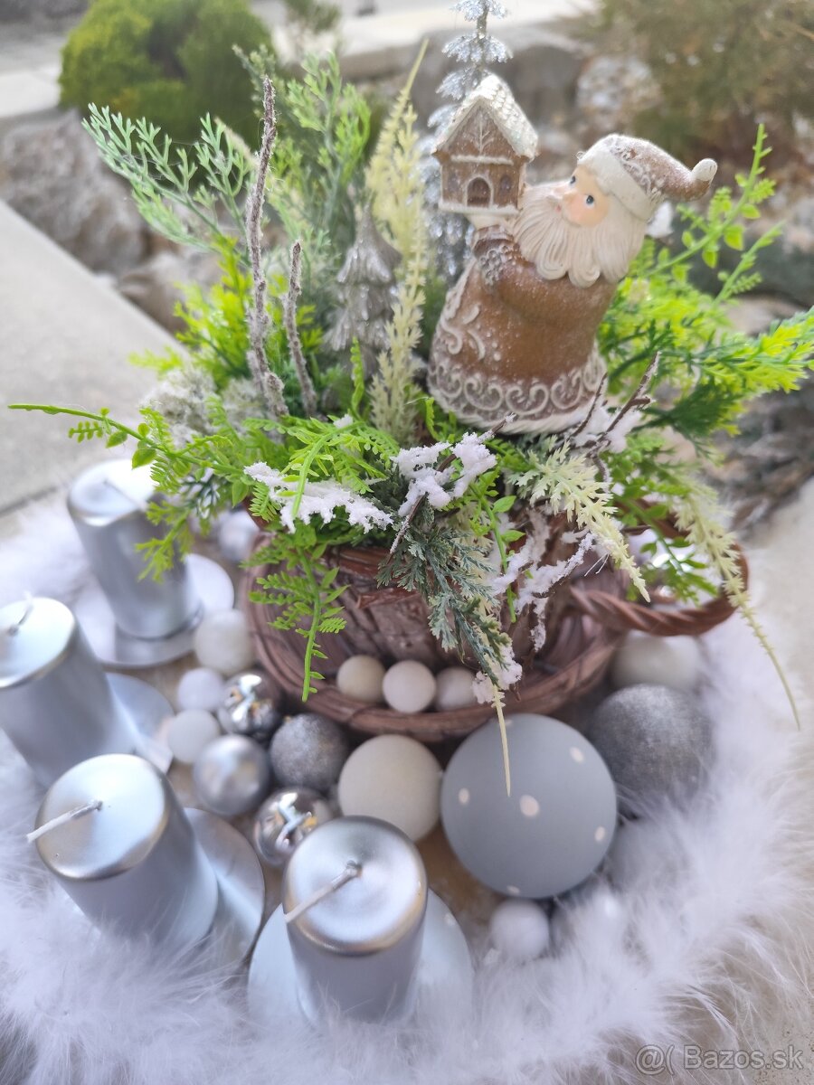 Vianočná adventná dekorácia Mikuláš - 2