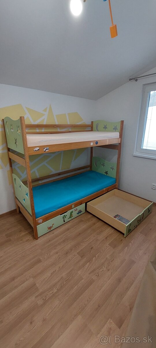 Poschodová posteľ 190x80 rozkladacia - 2