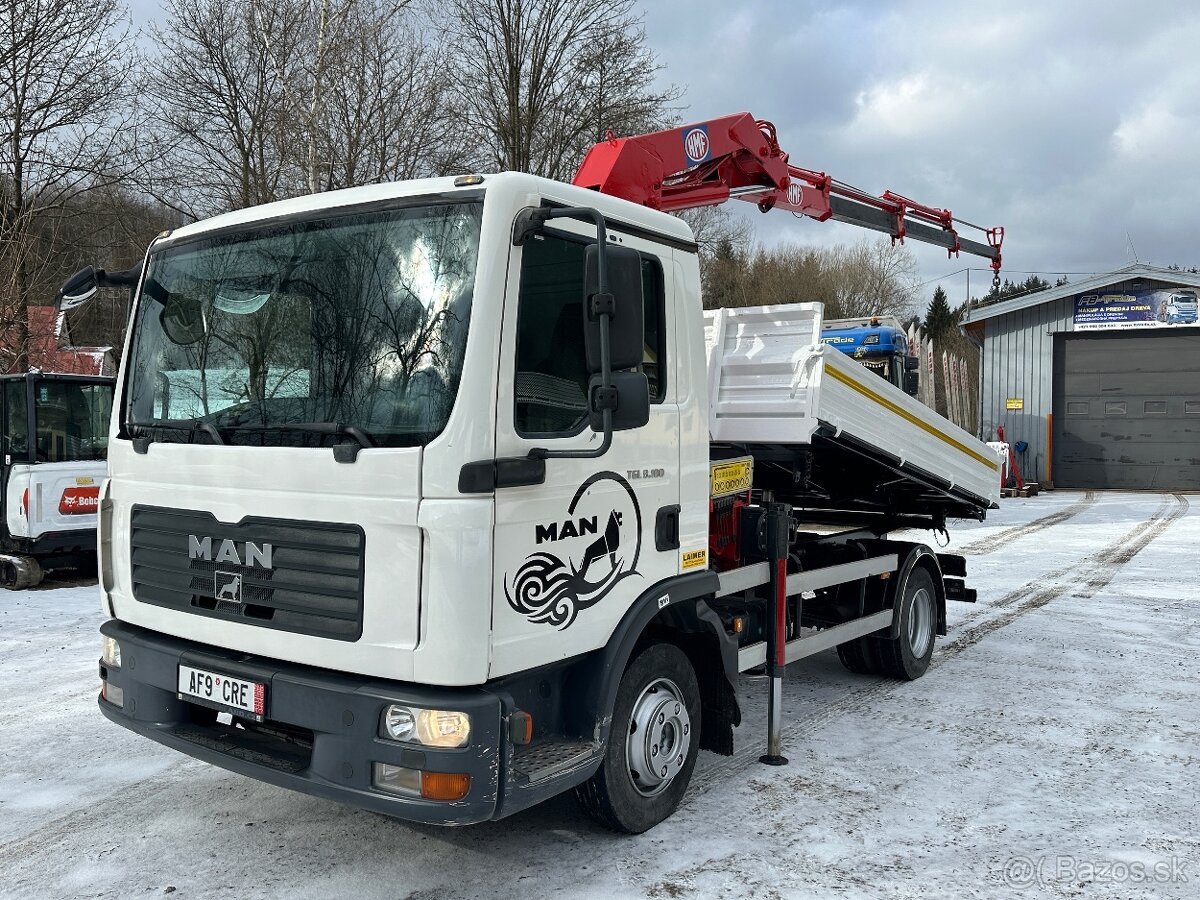 Man TGL 8.180 trojstranný sklapač z hydraulicku ruku - 2