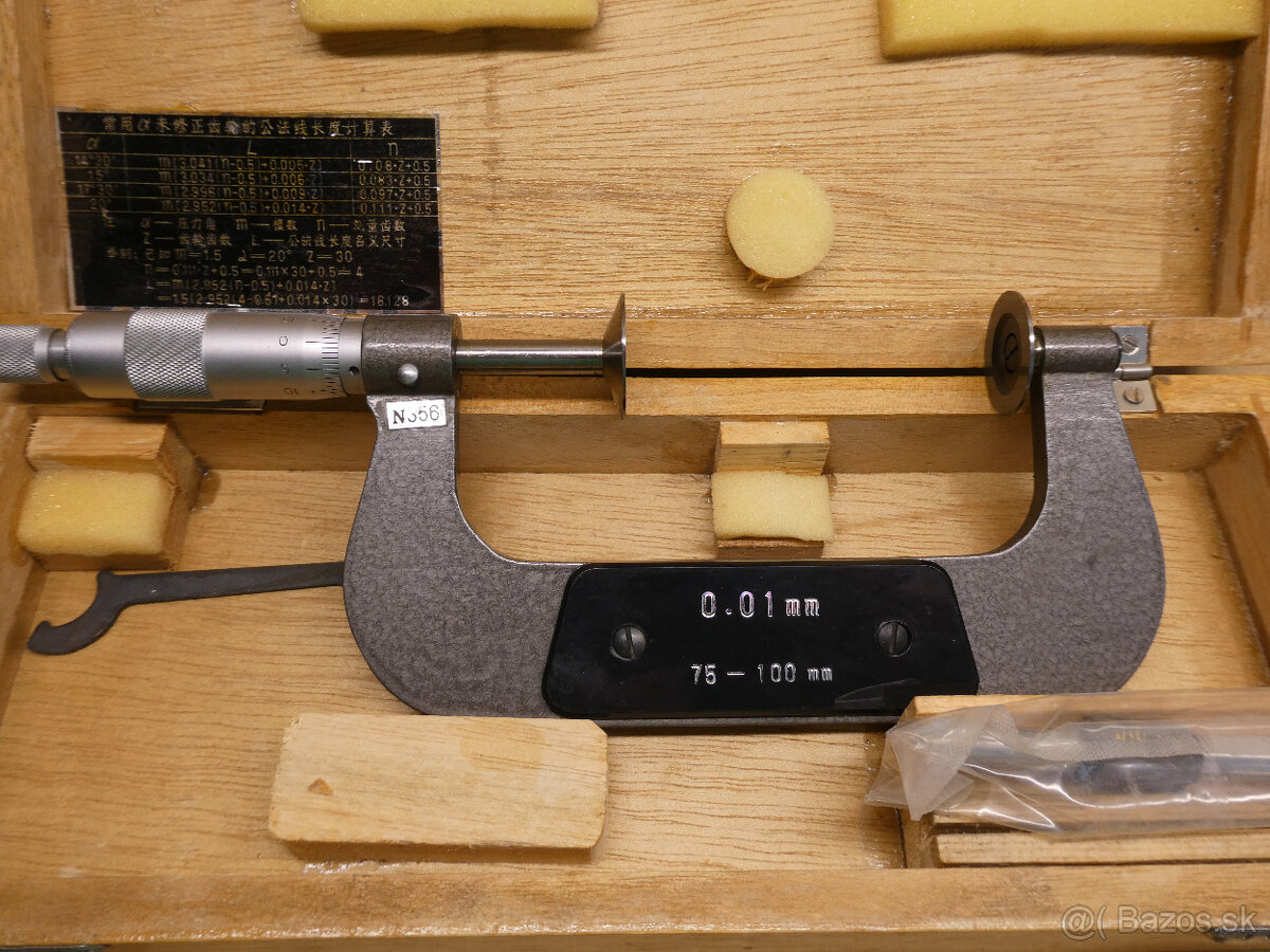 Predám mikrometre na ozubené kolesá - tanierikové - 2