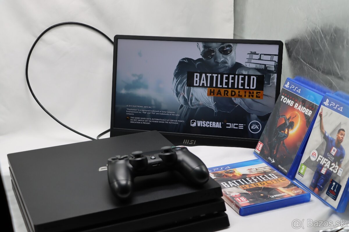 PS4 Pro CUH-7216B 1TB + DS4 + 3 hry - 2