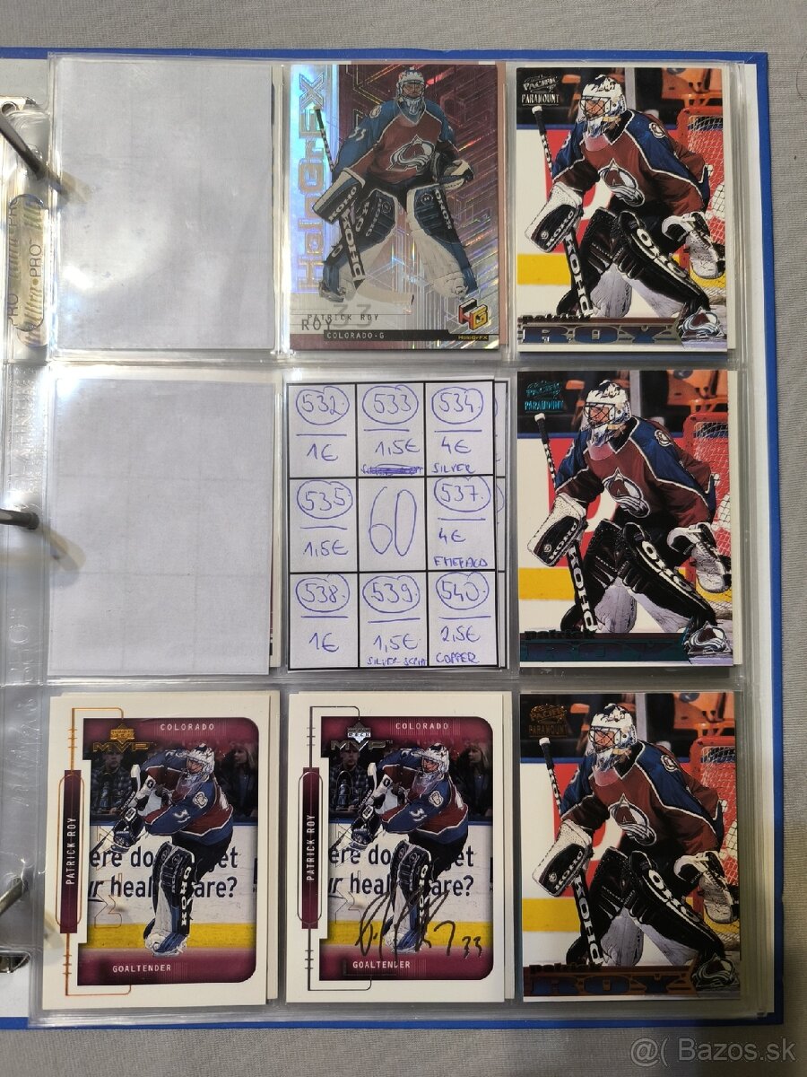 Hokejové kartičky - Patrick Roy 3 - 2