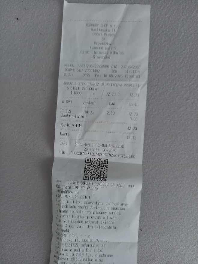 Biela garníža 220 cm GUĽA - 2