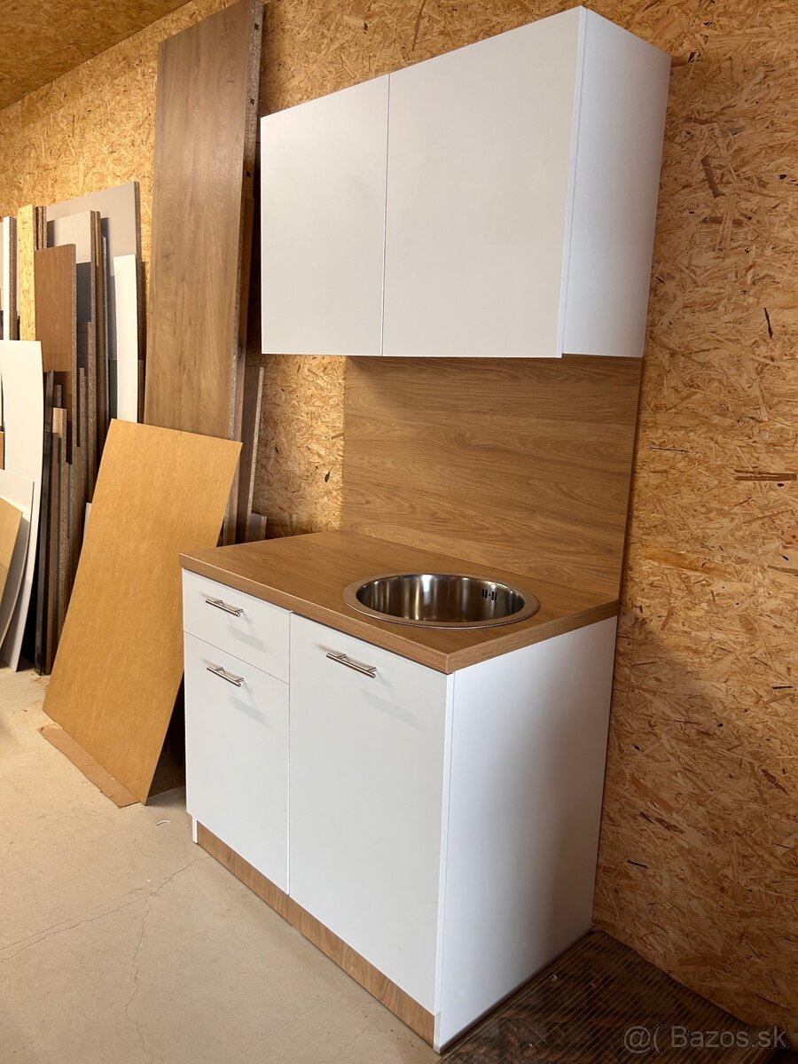 Nová kuchynská linka 100 cm (BLUM, EGGER) + nový drez - 2