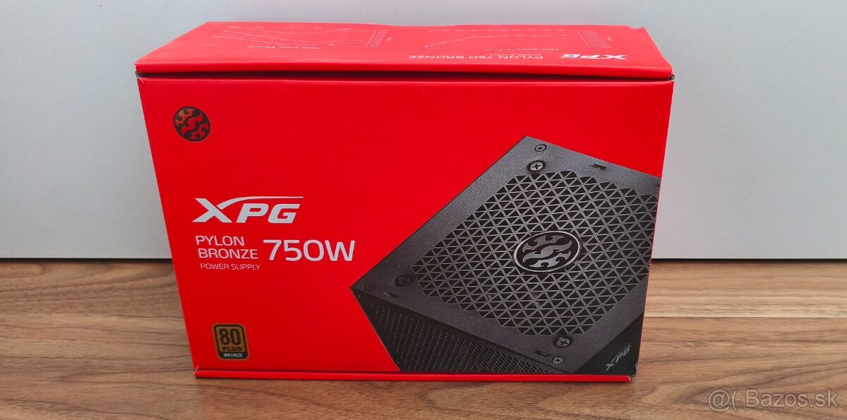 XPG PYLON 750, počítačový zdroj,750W, 80 Plus Bronze, nový - 2