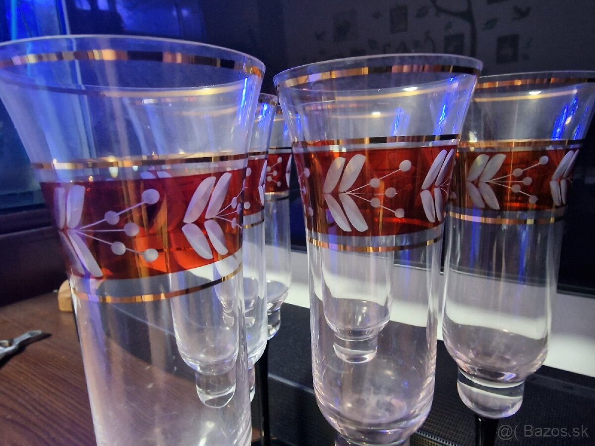 Luxusné bohemia poháre na sekt. - 2