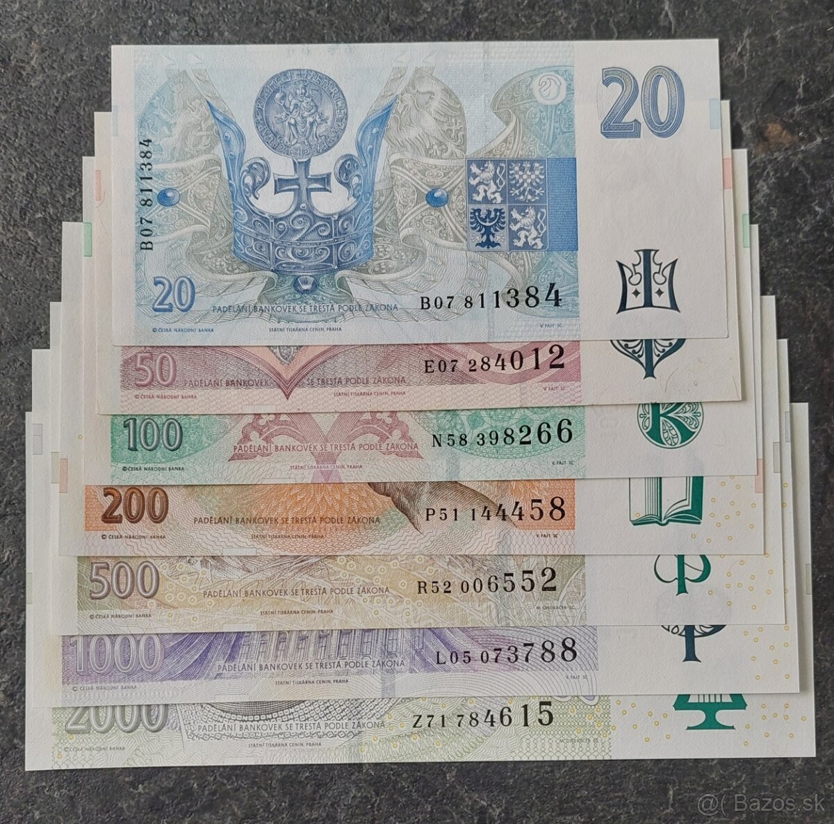 Sada bankoviek ČR, stav N (UNC) - 2