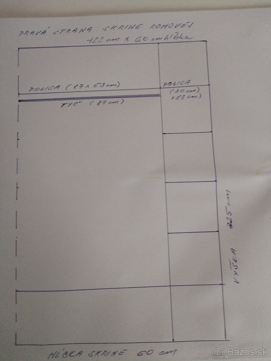 rohová šatníková skriňa - 2