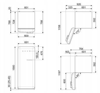 Chladnička s mrazničkou Smeg - 2