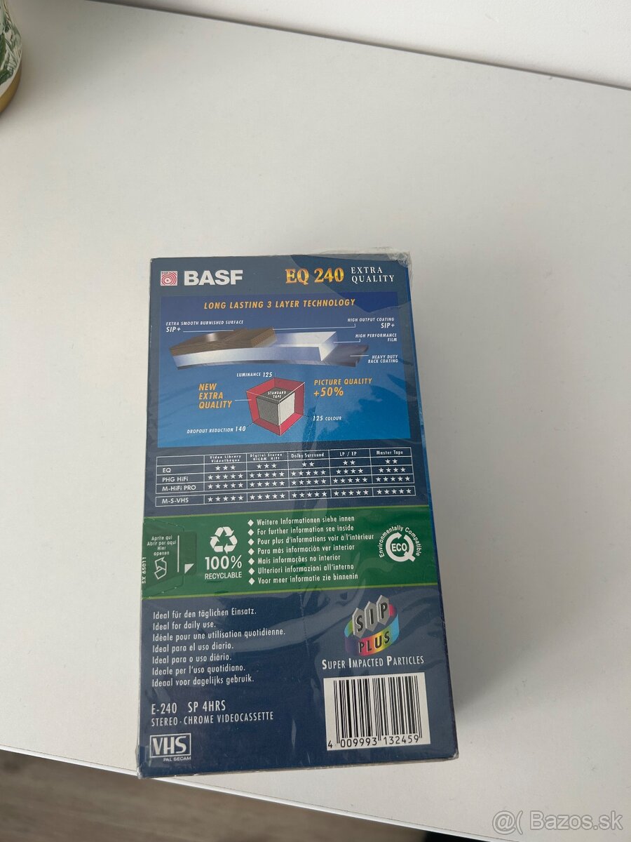 Predám 2 ks videokaziet BASF EQ 240 - 2