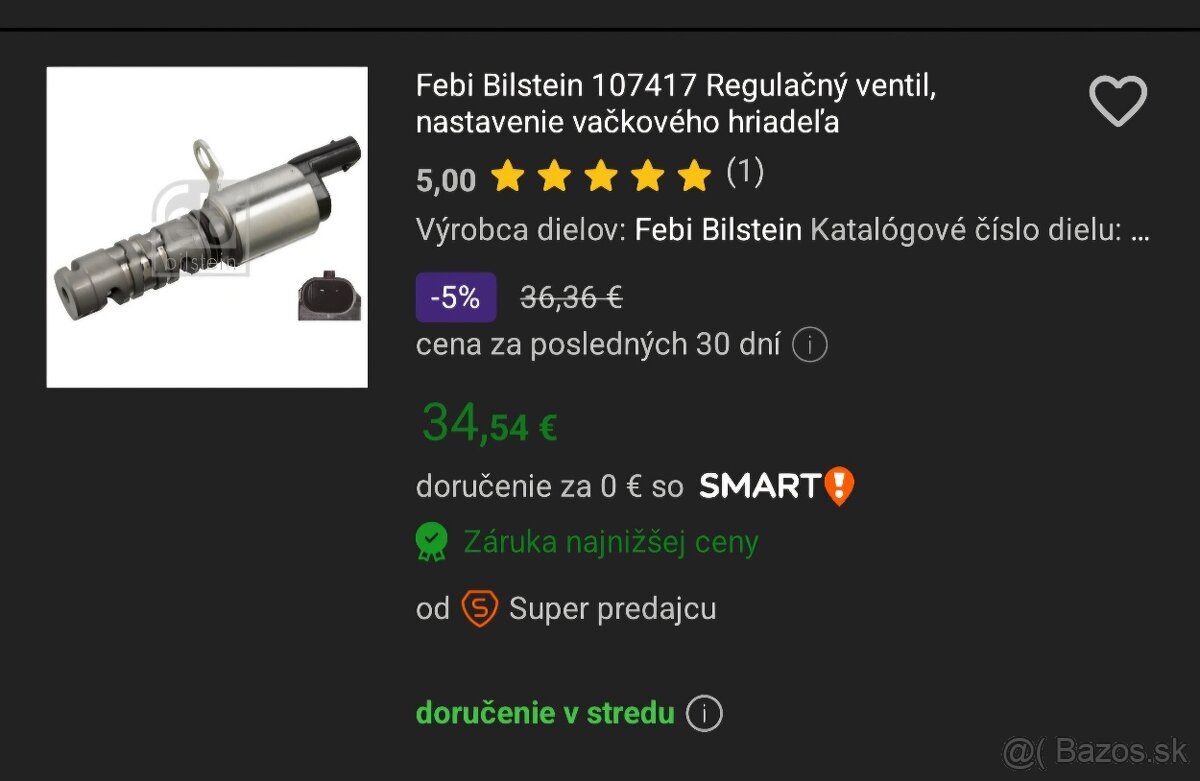 Febi bilstein 107417 regulačný ventil - 2