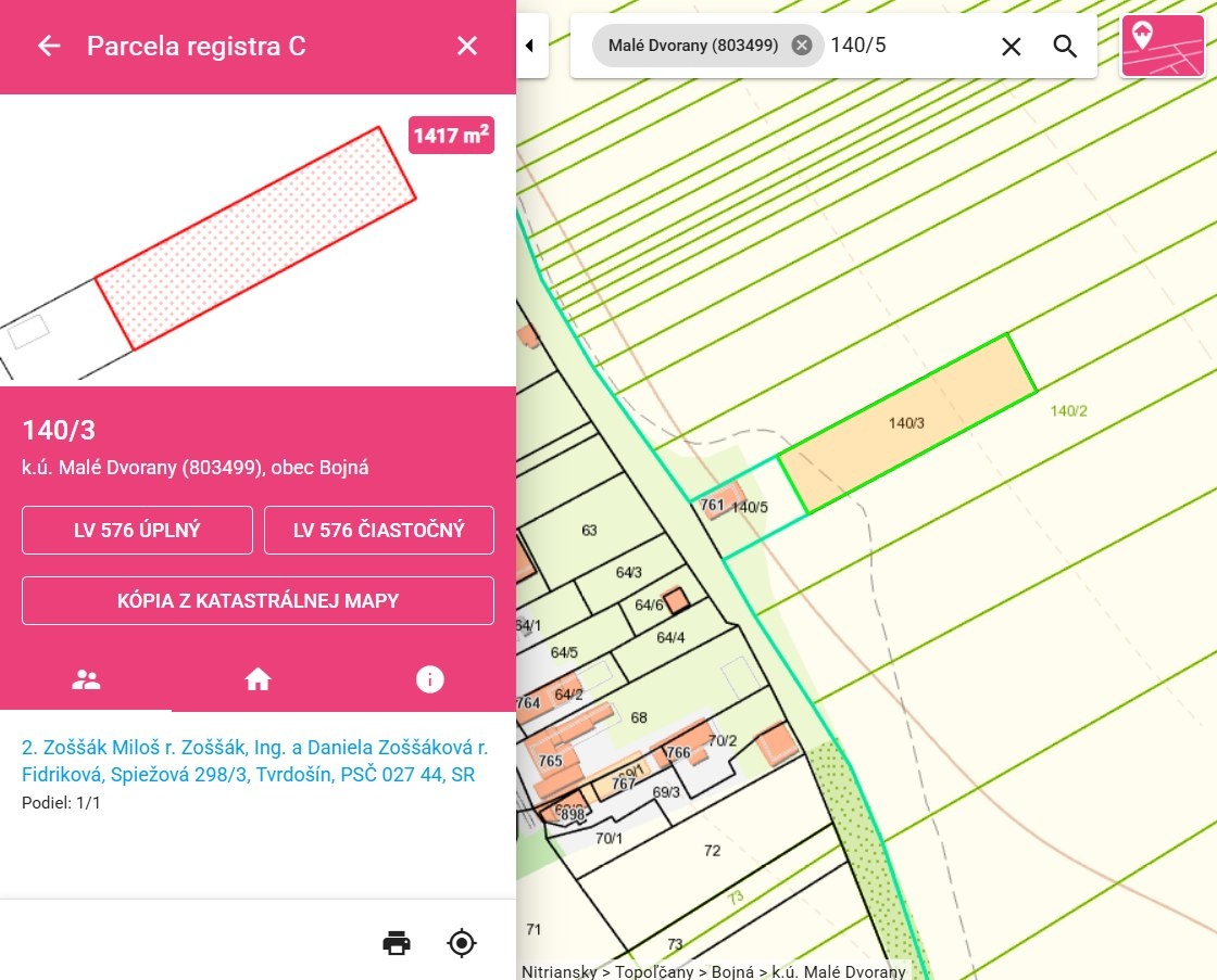 Pozemok Malé Dvorany – 2 017 m² – pripravený na stavbu - 2
