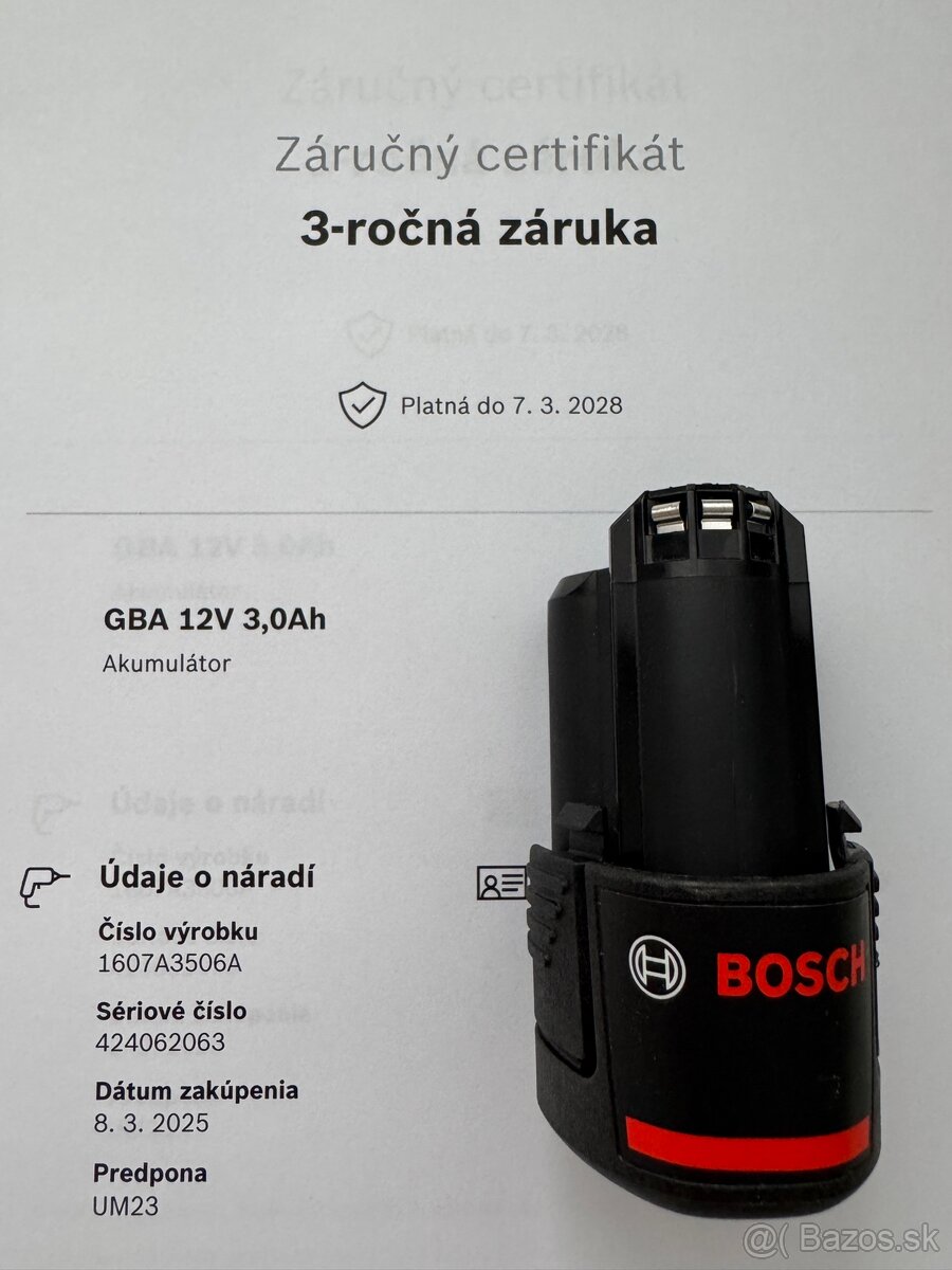 Akumulator Bosch GBA 12V 3Ah - 2