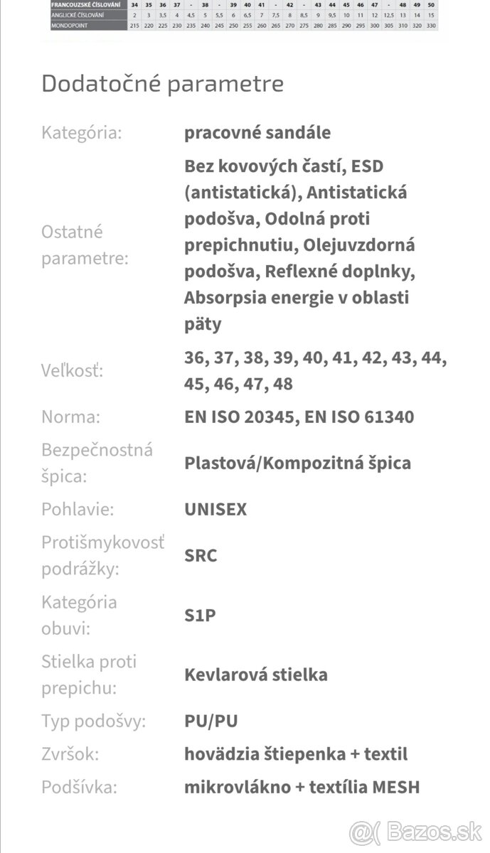 Bennon pracovné sandále č.42 - 2