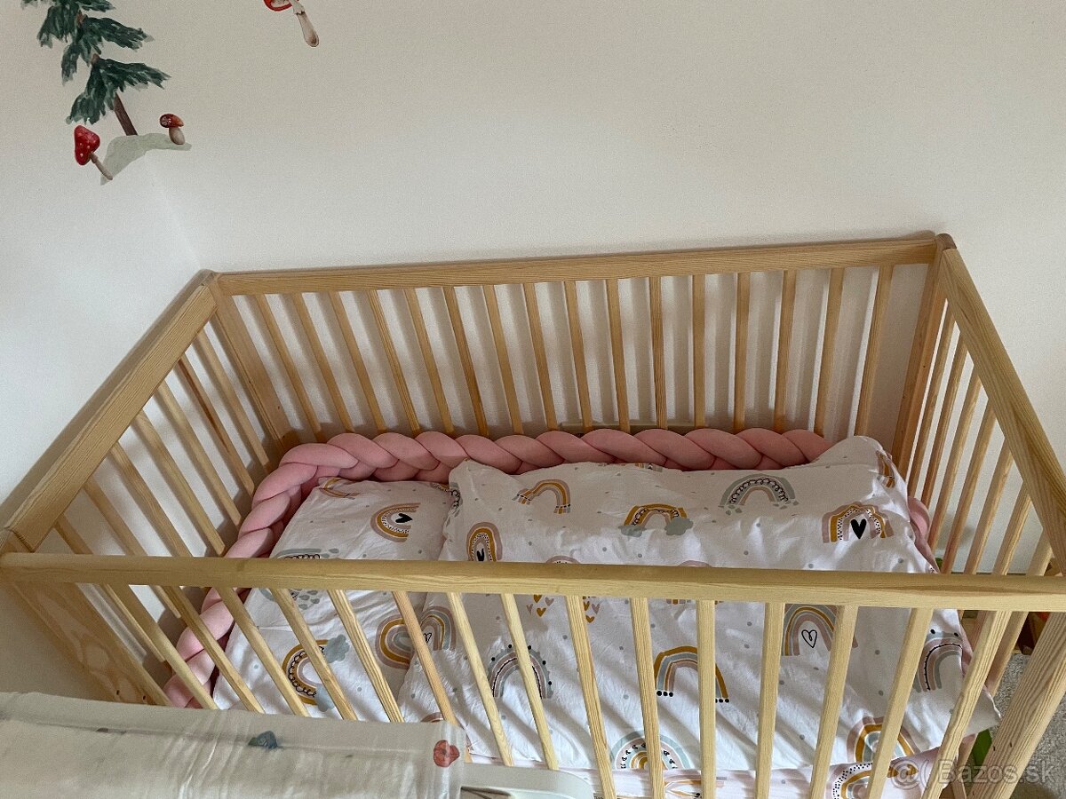 Detská drevená postieľka - 2