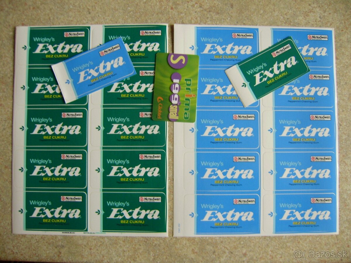 Predám, nálepky, žuvačky Wrigleys Hubba Bubba. - 2