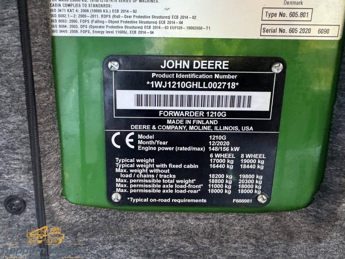 Vyvozka John deere 1210g - 2