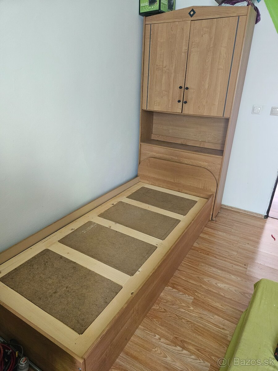 Predam postel 90x200 +matrac+rošto+ skrina - 2