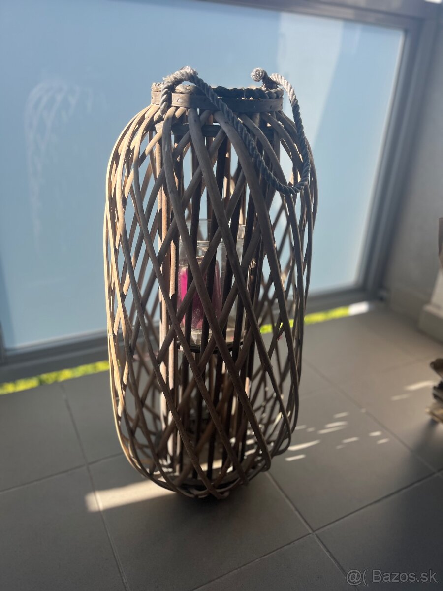 Svietnik, pruteny lampas na terasu/balkon ca 70cm vyska- vra - 2