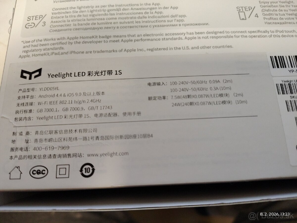 Predám 2x LED pásik Yeelight - 2