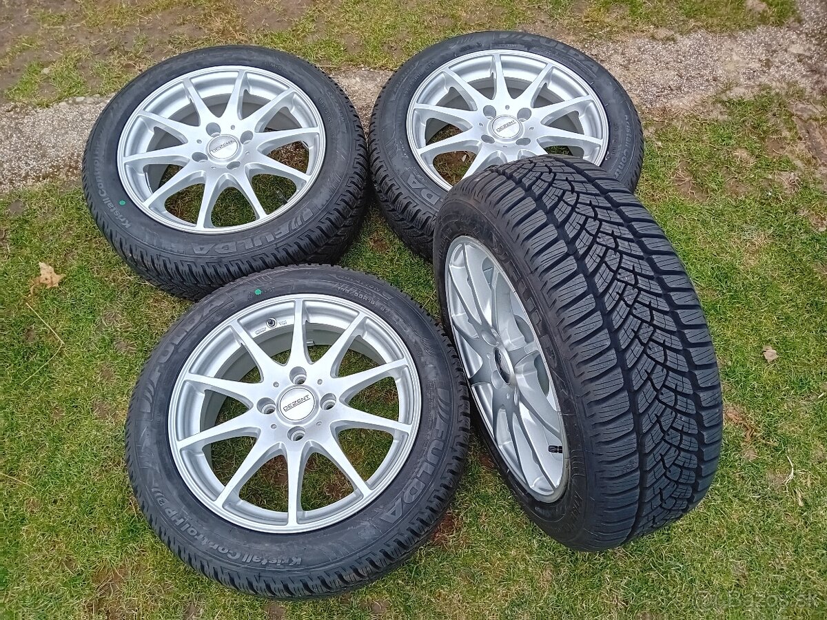 16" ALU 4x108 + TPMS + zimné 195/55 r16 10mm TOP NOVÉ - 2