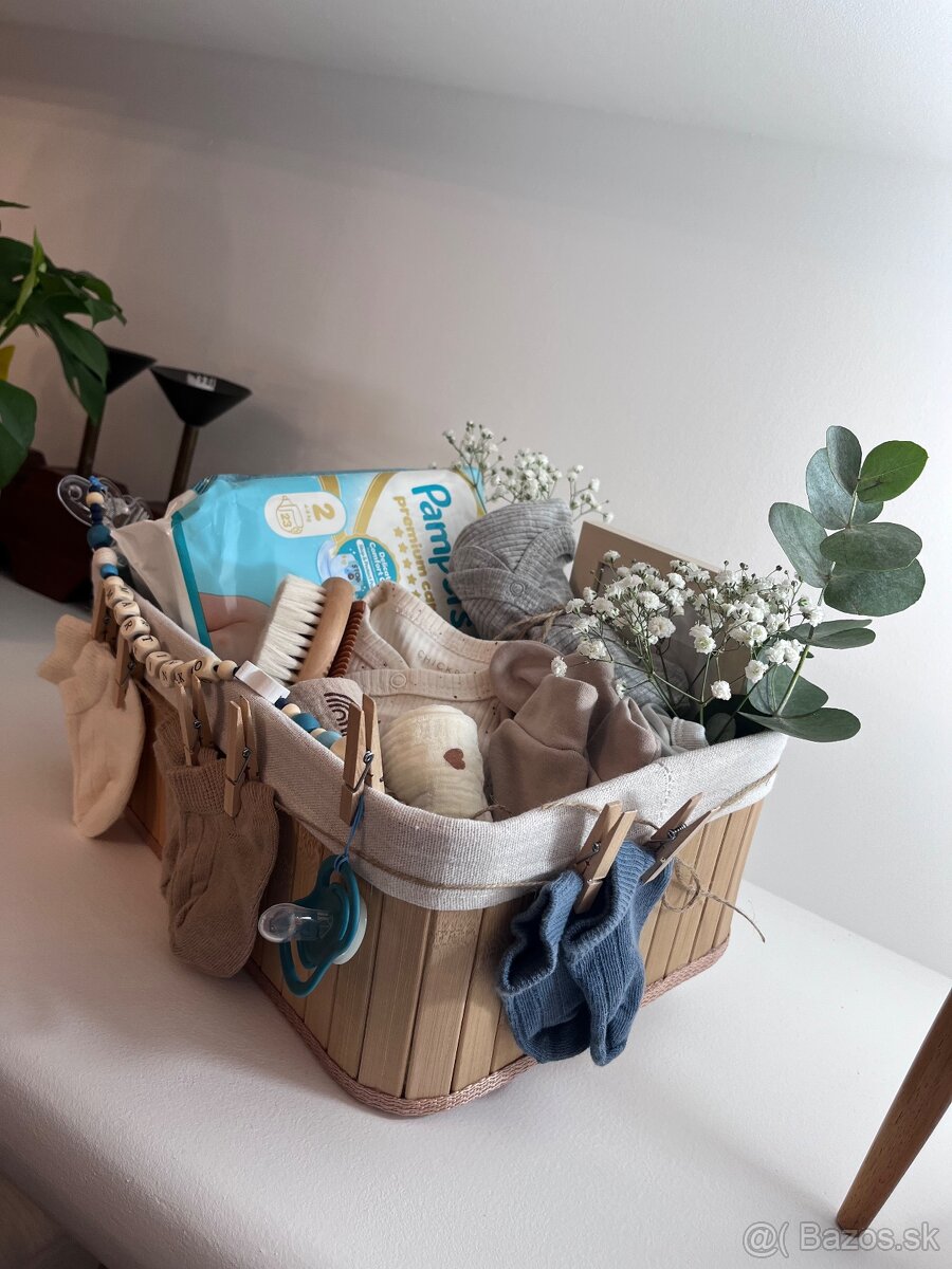 Darčekový box - košík, pre bábätko - 2