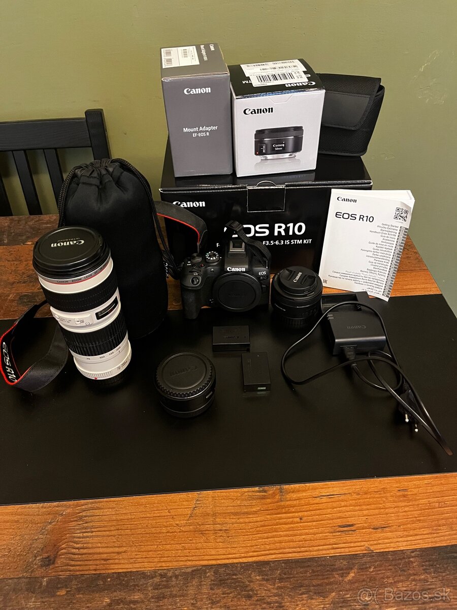 Canon EOS R10 + 2 objektívy + adaptér - 2