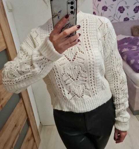 ♥ Ažúrový vzorovaný sveter ♥ - 2