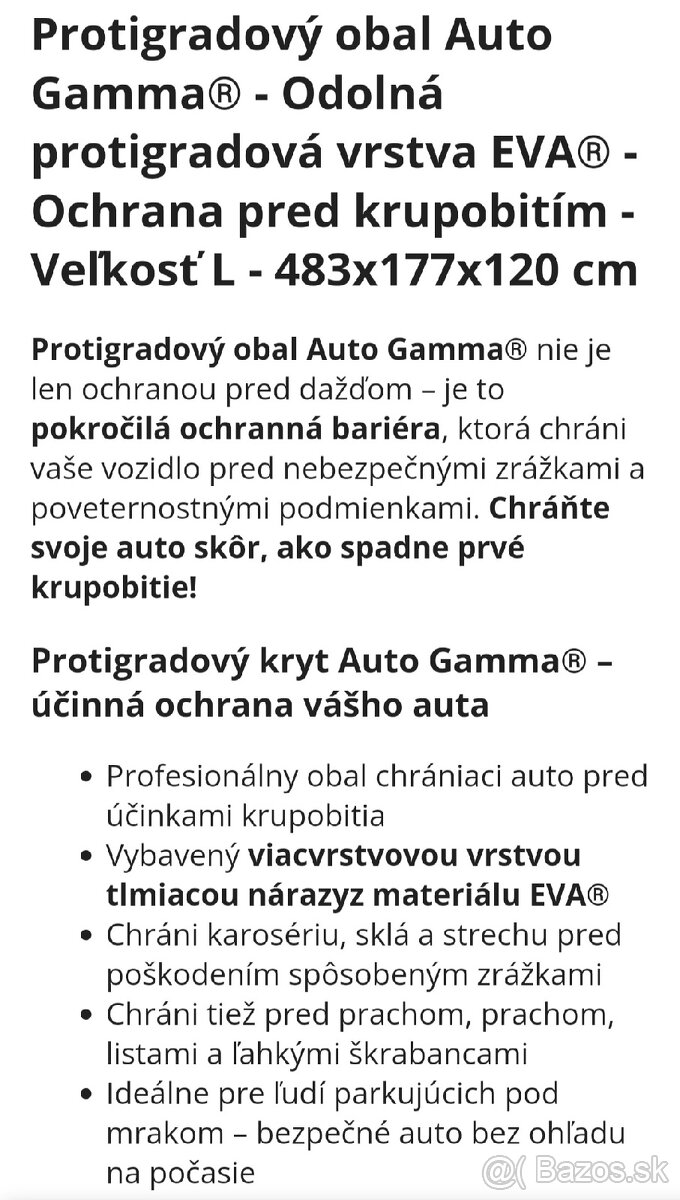 Plachta proti krupom L - 2