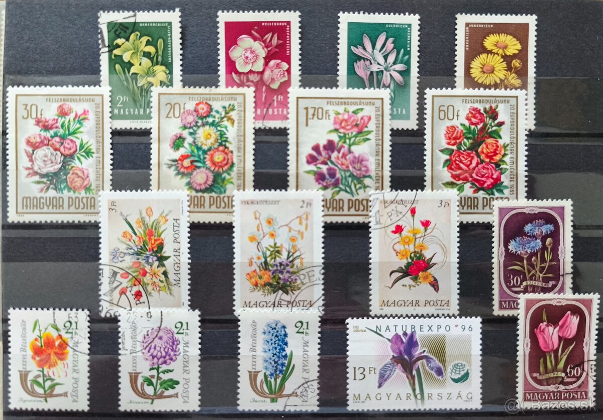Známky kvety Maďarsko - 2
