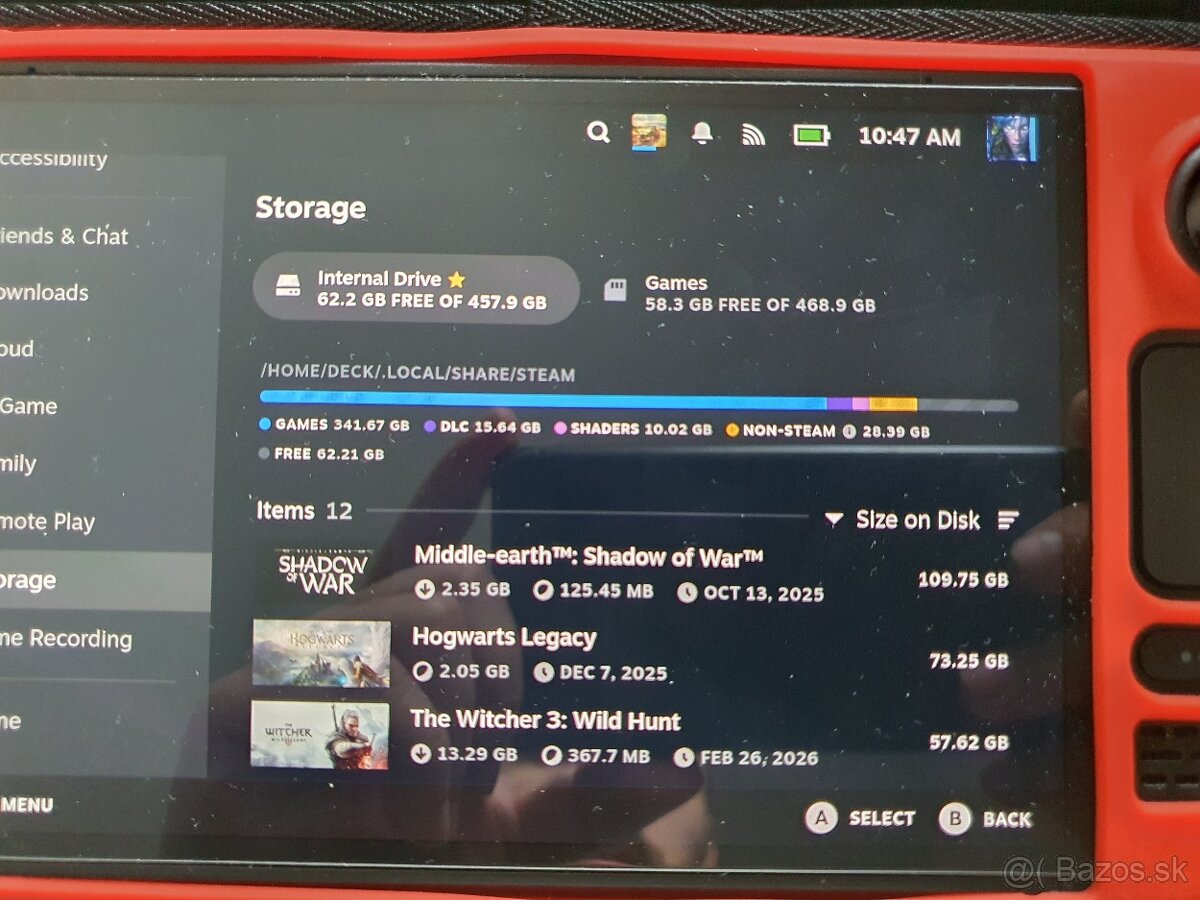 Steam Deck OLED 521 GB + 512 gb sd karta - 2