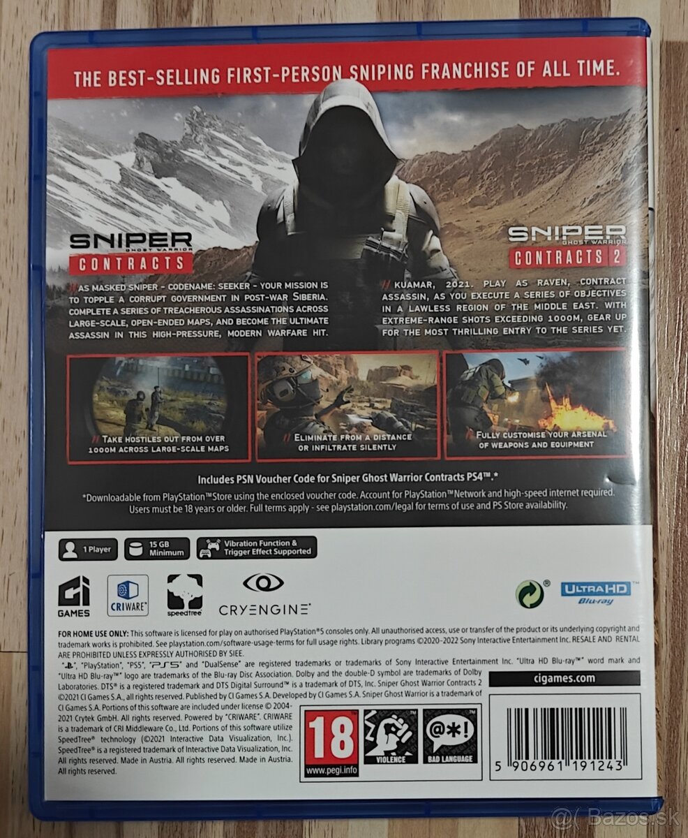 Predám hru na PS5 Sniper Ghosts warrior contracts 2 - 2