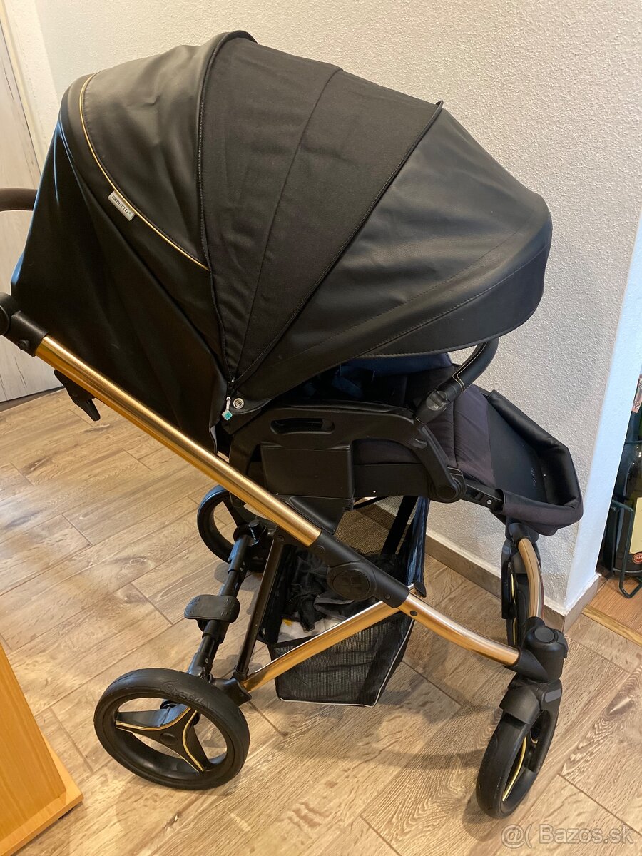 Bebetto Flavio Pro–čierny koženkový + 2 Cybex vajíčka - 2