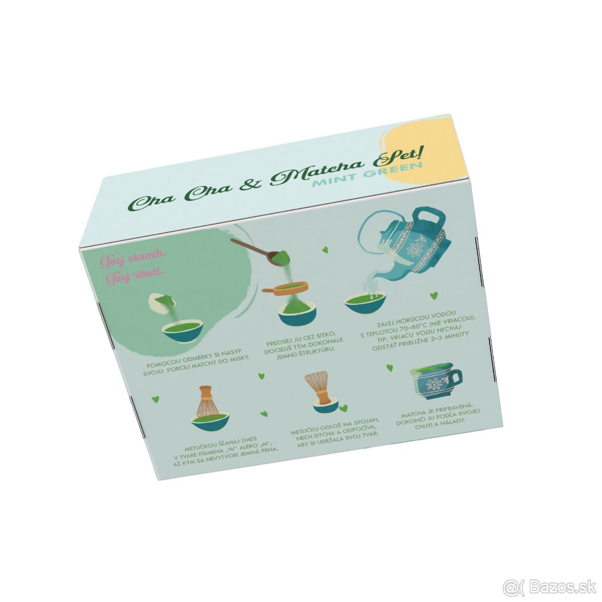 Matcha set – 5 ks na prípravu čaju, Mint Green - 2