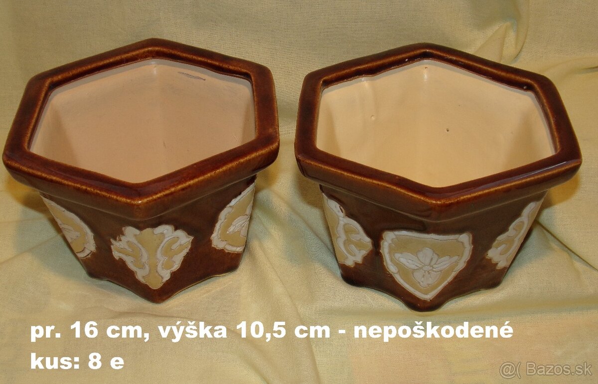 ČREPNÍKY, BONSAJ, OBALY NA KVETY - RETRO - 2