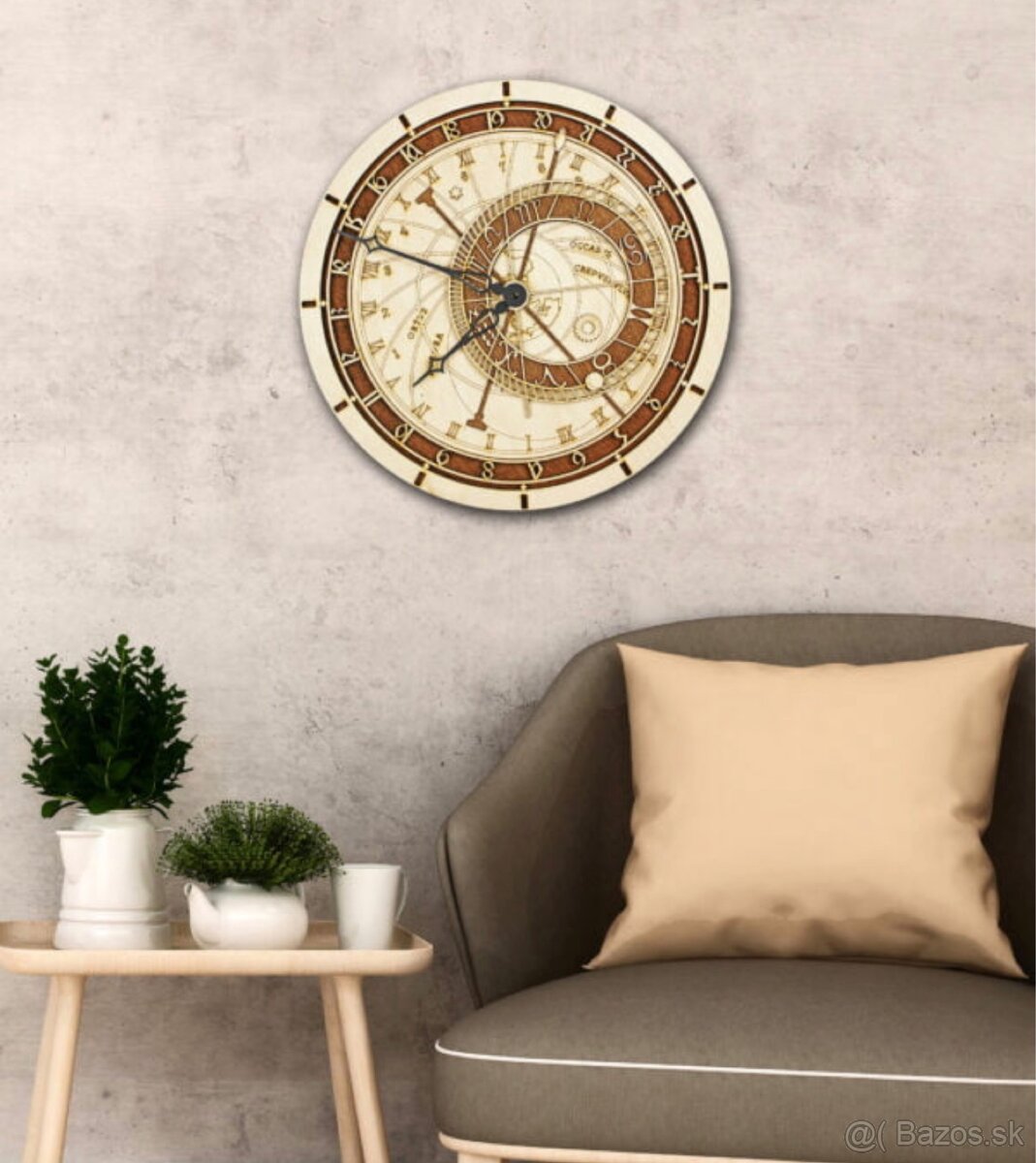 Drevené nástenné hodiny Orloj - 2