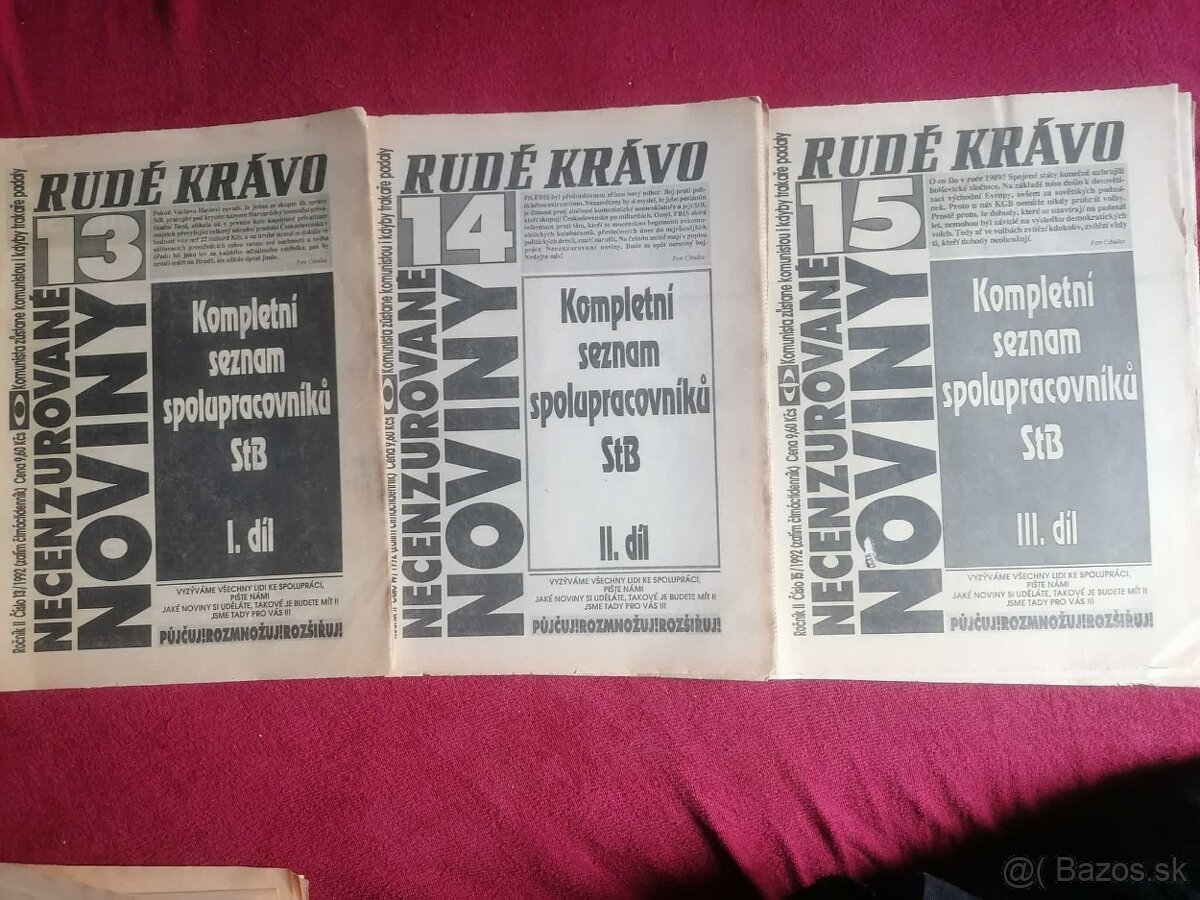 Rudé Krávo zväzky Štb - 2