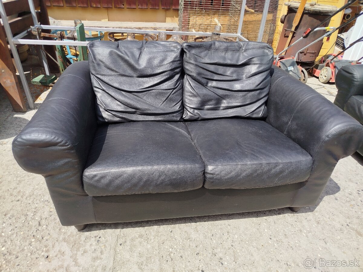 kožená čierna 2+2+3 - 2