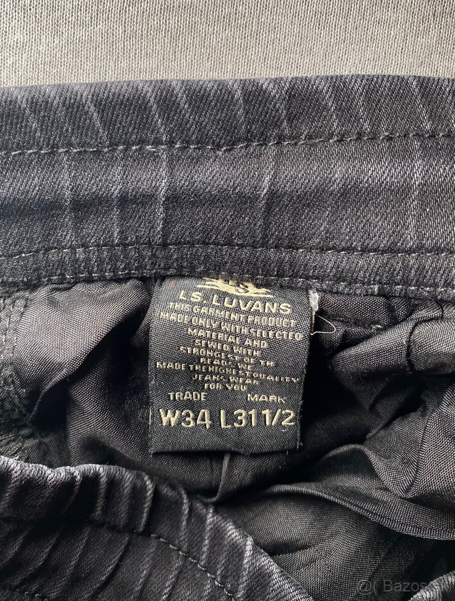 Pánske čierne rifle L.S. Luvans, W34 - 2