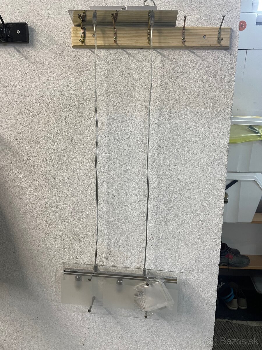 Moderný chróm / sklo závesné svetlo - 2