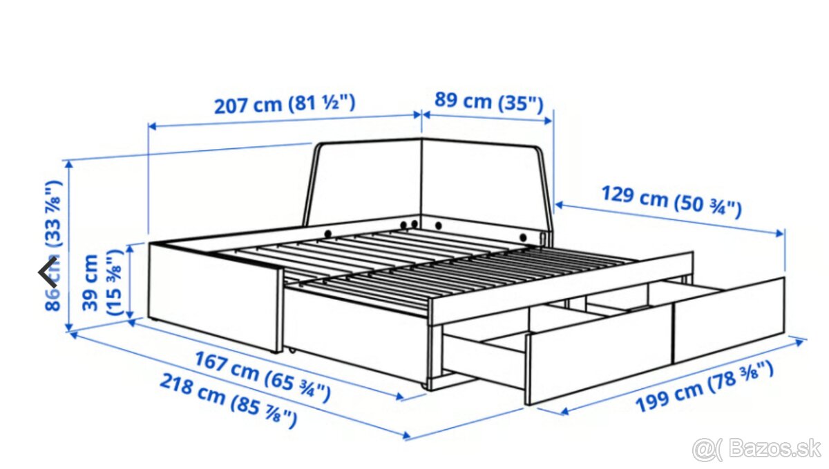 Detská rozkladacia posteľ Ikea - 2