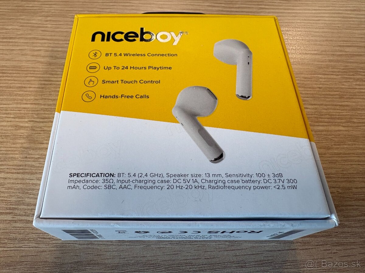 Slúchatká NICEBOY BEANS4 biele - 2