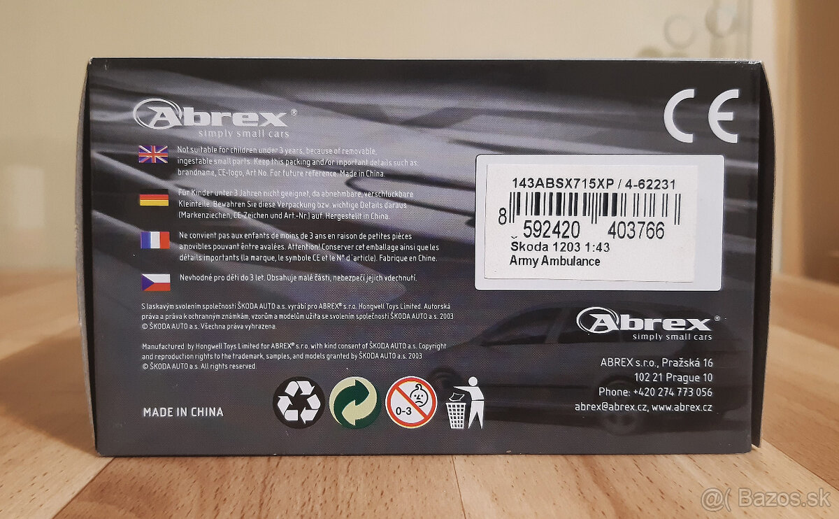 Abrex 1:43 Škoda 1203 Sanita Vojenská 1.edice - 2